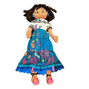DISNEY Plush Doll Mirabel From Encanto Animation Movie Brown Hair Green Glasses